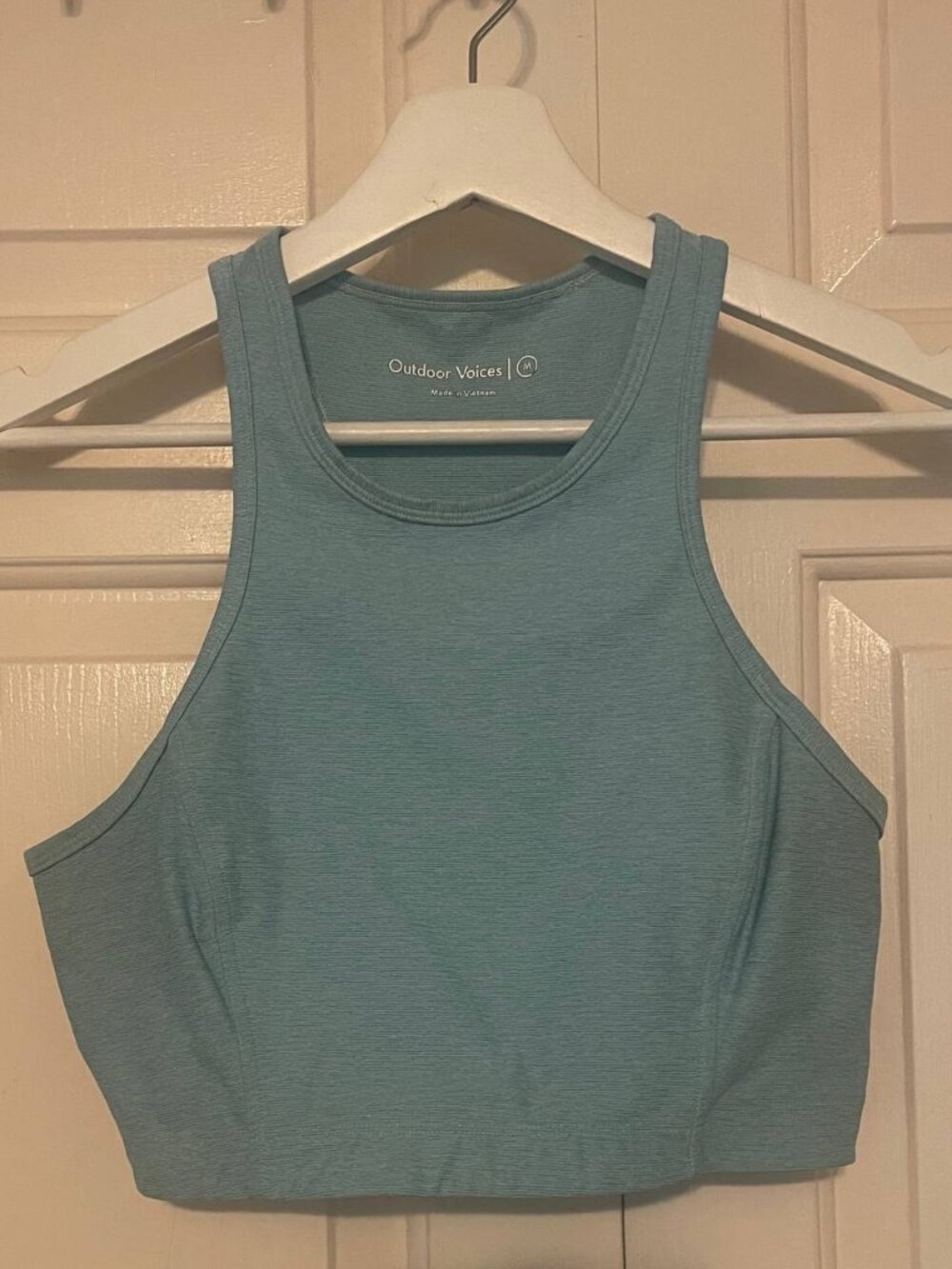 Outdoor Voices Blue Heathered Racerback sports bra | Athleisure size M